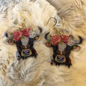 Cow earrings